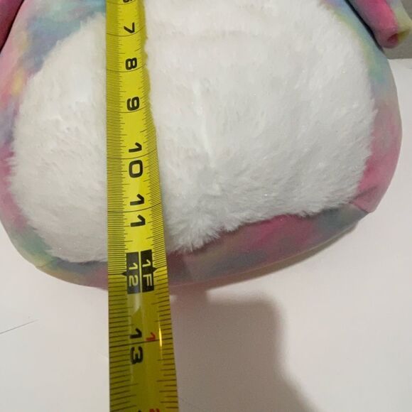 Squishmallows 11” Candy Rainbow Tie Dye Bunny w/ Fur 2021 Easter Collection NEW. - Picture 7 of 7